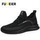 Fumeier Labour Protection Shoes Herren sommer atmungsaktiv nicht rutschfestem Stahlkopf Anti-Schlupf-Anti-Smashing und Anti-PUNKTURE-KEA-Resistente Schutzsicherheitsschuhe Bauweite für Bauschuhe alte Schuhe [professioneller Anti-Schlupfe] Anti-Smashing und Anti-Klumpen 42