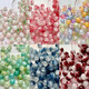Shusu Glass Balls Ice Crushed Explosive Sparkling Glass Beads DIY Beads Loose Beads Bracelet Necklace Accessories Material Ice Cracked Loose Beads/10mm Mixed Color 45pcs