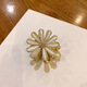 BARY REEF cat's eye stone daisy flower hairpin back of head grabber elegant temperament women's shark clip headwear hairpin cat's eye daisy grabber