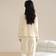 
Arctic velvet (Bejirog) pure cotton pajamas for women in summer thin long sleeves trousers casual loose round neck can be worn outside home clothing suit spring and autumn 09M9901 M code (80-100Jin [Jin equals 0.5 kg])