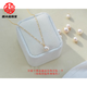 Fat Donglai's same style 18k color gold plated necklace au750K gold Chopard chain for women 2024 new plain chain birthday gift rose gold starry chain 3.1g x 45cm