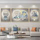 Chengzai Family He Wanshixing Light Luxury Living Room Decoration Painting Sofa Background Wall Hanging Paintings Murals Simple Modern High-end Feelings Atmospheric JD16802 Backed by a backer, left and right 50*70 in the middle 90*70 in the middle, three-dimensional crystal porcelain diamond-inlaid aluminum alloy gold frame