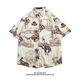 Leeryetom Hong Kong Style Ins kurzärmeliges Blumenhemd für Männer und Frauen Sommer japanisches Freizeit-Strandhemd Trendy Loose Hawaiian Jacket 5155 Weiß M 80-100jin [Jin entspricht 0,5 kg]