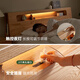 
Original solid wood bed Modern simple double bed 1.8 meters Nordic master bedroom large bed Oak solid wood bed L701V [low body wood color] 1.5*2.0 meters - single bed luminous bed