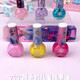 
St. Becky Children's Nail Polish Disney Hand-Teared Water-Sex Baby Girl Aisa Safe and No Taste of Nail Makeup Set Gift Princess Aisa 3 Bottles + Nail Stickers 5
