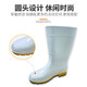 Botas de lluvia litai botas sanitarias medianas blancas y ácidos altos con ácido resistente al aceite de tubo y botas de lluvia antideslizantes resistentes al agua y álcali botas de lluvia blanca litai botas altas 36