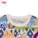 Li Ning Teenager Suit Men's Sports Sports Series de tendencias de algodón cómodo Camisa cultural de manga corta y de manga corta YHST109