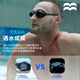 Langxiao mirror, small frame, waterproof and anti-fog swimming glasses, high-definition professional equipment, free swimming cap for children, men and women, three-piece set, elegant white, swimming cap + nose clip earplugs + waterproof bag