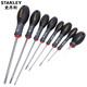 STANLEY original imported French anti-slip three-color handle screwdriver cross one-shaped screwdriver screwdriver electrician maintenance screwdriver parallel one-shaped 3.5x75mm 64-983-14
