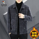 Woodpecker (TUCANO) Woolen Jacket Men's 2025 New Lapel Casual Jacket Autumn and Winter Business Woolen Tops Plus Velvet Trendy Khaki Plus Velvet 3XL Recommended 145-160Jin Jin equals 0.5 kg