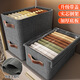 Shuranjia cationic wardrobe storage box steel frame storage box pants storage box clothes storage gray with lid extra large
