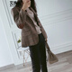 Ai Zhuer Plaid Small Suit Jacket Women's 2026 Spring and Autumn New Women's Korean Style Temperament Plaid Women's Small Suit Top Picture Color M