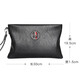 COW Men's Cuff Business Casual Clutch Envelope Bag Large Capacity Hand Grab C-9818 Black