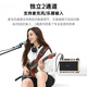 Music Knight 24 new model D2 electric blowpipe saxophone instrument small audio guitar playing and singing outdoor portable live broadcast internal recording small speaker D2 oak brown standard + speaker bag + G50 one drag