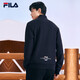 
FILA official men's knitted casual zipper jacket top autumn and winter stand collar business men's commuting jacket Legendary blue-NV XL 180/100A