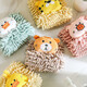 Jie Liya (grace) hanging chenille hand towel kitchen thickened water-absorbent quick-drying towel bathroom cartoon cute rag 4 pack random pattern