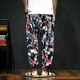 Huatianmu Spring and Autumn Casual Pants Men's Cropped Pants Fashion Loose Men's Trendy Printed Pants Personalized Harem Pants 9-point pants Brown 2XL