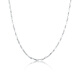 Mengjinyuan Platinum Necklace PT950 Platinum Necklace Ingot Chain Clavicle Necklace Women Birthday Gift 42cm - About 4.15g