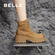 Belle (Belle) Chinesische Valentinstagsgeschenk vielseitige Martin-Stiefel gleicher Stil wie Leder im Freien Wanderschuhe in der Frauen Mall B8P1DDD4 Pre-Sale Brown 38 (240 mm)