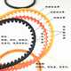 Overlocking machine belt GN1-1/6D type three-thread sewing machine electric transmission belt motor yard accessories 37 cm 123 upgraded rubber belt