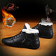 Ram Martin Boots Herrenschuhe für Herbst- und Winter neue weiche Sohle-Kee-Resistante High-Top-Lederstiefel für Männer plus samtrische Herren lässige Baumwollschuhe für Männer Black plus Samt [Top-Layer-Cowide 9929] 40 (250 mm)