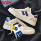 NASA XVVX Offizielle gemeinsame Schuhe Herren INS Trendy Vielseitige Student Low Top Canvas Schuhe Herren Sportschuhe Herbstschuhe schwarz 40
