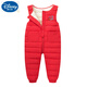 Disney (Disney) children's clothing for boys and girls, infants and young children, cotton quilted overalls, children's velvet thickened warm cotton jumpsuits, pink, 80cm, size 80 (suitable for babies 1-2 years old)