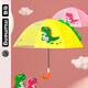 Mu Cute Children's Umbrella Girls Boys Kindergarten Primary School Baby Special Lightweight Small Umbrella Yellow Cute Dinosaur