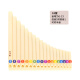 Beijing style wind-rubbing flute 16 tube 18 tube school teaching panflute children's beginner musical instrument C adjust students' special easy-to-learn flute [Popular version] 16 tube ivory white + blowing tube