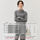 Chandubila fashionable and elegant lace-up one-line collar pleated waist top straight wide-leg pants suit dark gray M