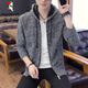 Woodpecker (Tucano) Strickjacke Pullover Herren 2025 Frühling und Herbst Neue trendige Kapuzenpullover lässig Strickjacke Herrenmodes hellgrau m