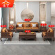 Shifan new Chinese solid wood sofa furniture, removable and washable for winter and summer XY-QYJ#1+1+3+coffee table+corner table