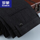 Pantalones casuales de hombres de Romon Menores de otoño e invierno Pantalones altos de la cintura alta delgada pantalones informales delgados con patas rectas de lana de lana Men B9905 Loose Versión 28 (2 pies 1)