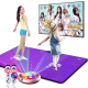 [Camera Ultra Clear Upgrade] Slimming men's and women's dance blanket double single dance machine home somatosensory game console mat with TV adult children's sports running game blanket dazzling dance blanket PU purple ultra-clear [camera] + game + yoga + cut fruit