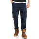 Jeep Spirit Jeep Casual Jeep Herren Multi-Pocket Straight Lose Arbeitshose Herbst und Winter Mode einfache Herrenhose 9921 J9921 Blau Größe 40