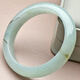 A thousand-year-old jade jade bracelet women's ice-bottom light green carved jade bracelet jade jade with certificate [Two models about 56 mm] QZC6169