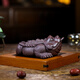 Yinyi Pavilion can raise purple sand tea pet three-legged golden toad handmade ornaments tea play pot lid holder tea ceremony accessories old purple clay model golden toad