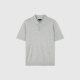 Gap men's spring loose polo collar short-sleeved skin-friendly sweater solid color sweater 890973 gray L 175/96A Asian size