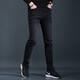 
Fan Litai autumn and winter plus velvet thickened smoke gray jeans for men slim feet fashionable casual simple men jeans long trousers QQ 1049 gray 33