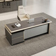 Wolin E0 level light luxury boss table office desk and chair combination modern single supervisor manager office table president small desk 1.6 meters boss table aluminum alloy edge regular