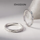 RHODON stone grain texture couple ring men's sterling silver ring plain ring engraved high-grade blue diamond niche gift girlfriend proposal female model 1 piece (11#13#15#17) message size