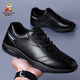 Scarecrow men's shoes 2025 new inner heightening non-slip soft sole business casual sports shoes trendy white shoes casual leather shoes for men black-no velvet 40