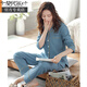 Pajamas modal Spring and Automne Style Automne et hiver Coton Pure Coton Longs à manches à manches longues Tous coton Spring and Summer Minure de grande taille Loose T9273 M BLANC - PURT LIBRE L (recommandé 100-120 Jin [Jin est égal à 0,5 kg]))
