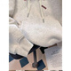 Cantu Korean style lazy hooded sweatshirt women's autumn and winter velvet warm long-sleeved tops casual loose cover pp jacket white gray velvet L Recommended 100Jin Jin is equal to 0.5kg to 120Jin Jin is equal to 0.5kg