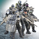 CM military building block simulation special police soldier doll joint movable military figure set model kid assembly toy XJ-9921 World War II soldier 8 dolls + weapons