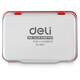 
Deli Quick Dry Printing Platform Quick Dry Bank Financial Seal Use Oil to Dry Seal Ink Case 9891 Red/Small Square Water-Based Iron Box + 10ml Print Oil