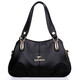 Kuqi Kangaroo Leather Bag Women's 2022 New Mom Bag Soft Leather Portable Shoulder Black Large Size