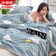 Arctic velvet (Bejirog) thickened flannel blanket single student nap air-conditioned blanket Cloud Love - Gray 150*200cm