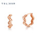 Xie Ruilin (TSL) 18K rose gold earrings Yueji series simple color gold earrings earrings for women AG682 k gold earrings