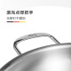 Fissler wok Mark single-handle non-stick wok uncoated pot household stainless steel wok gas induction cooker universal Mark single-handle wok with lid 30cm